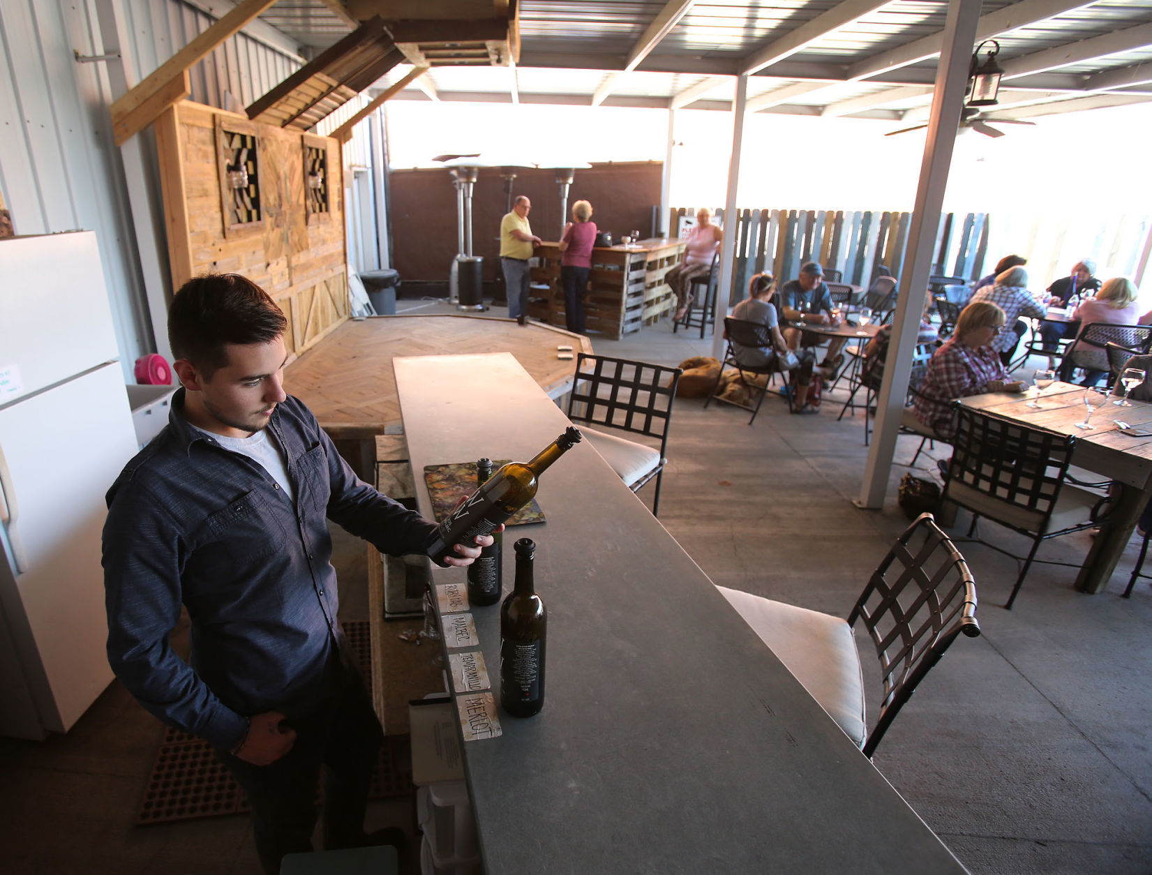 Waco Winery’s rooftop patio on Austin Avenue